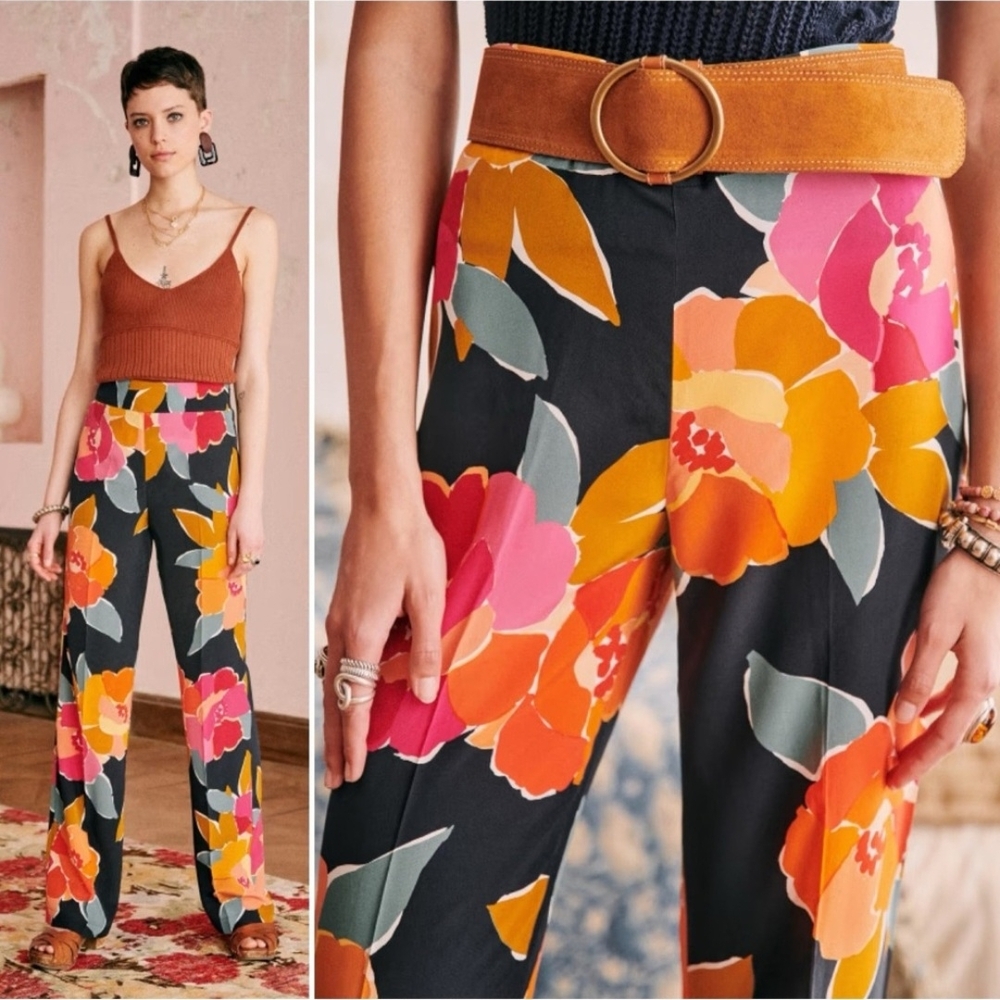 NWOT Sezane‼️RARE‼️Baptisto Silk Trouser - Picture 3 of 11